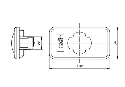 [VIGNAL] SMD00 LED - Side marker lamp LED 24V Amber Renault Trucks, Volvo Trucks