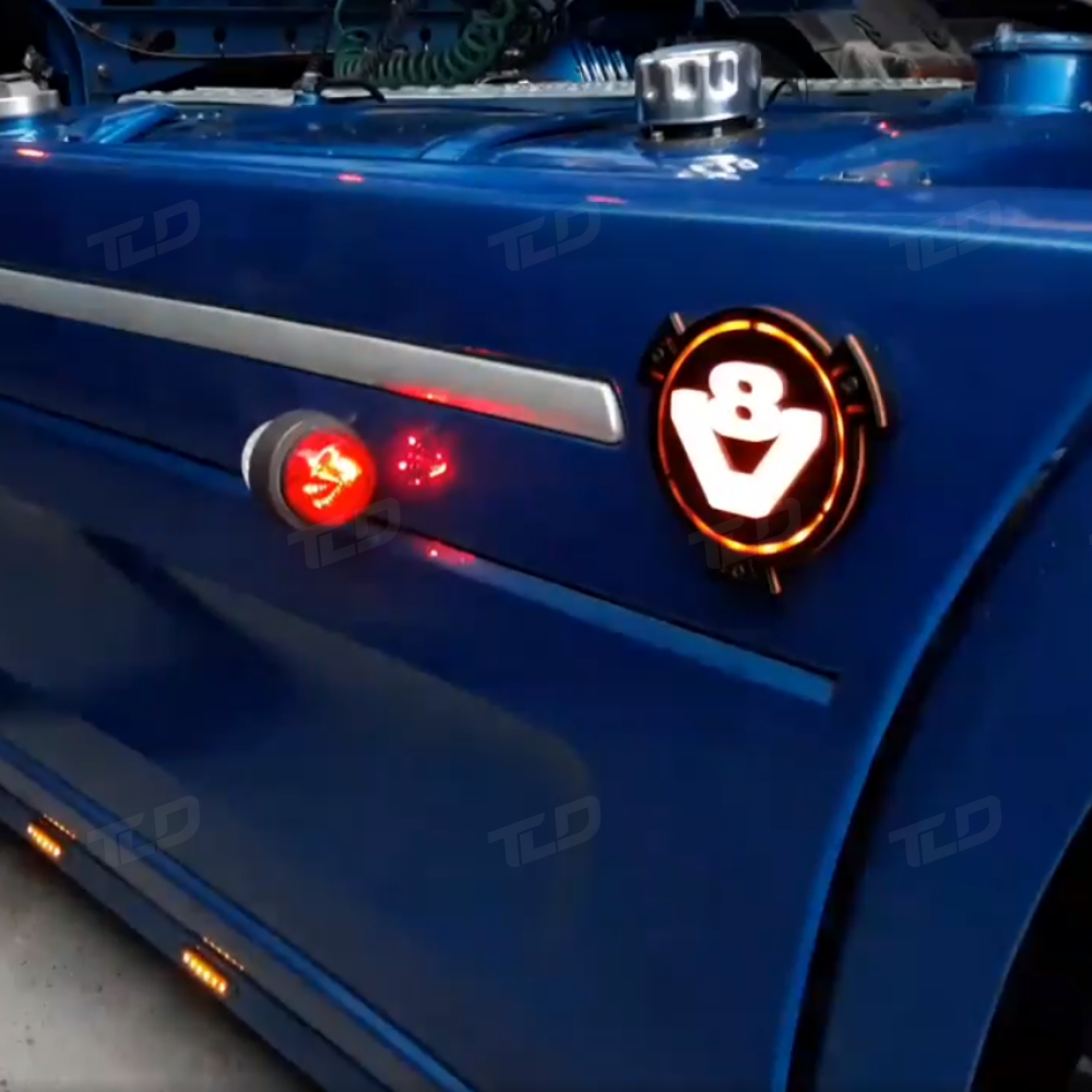 Suitable for Scania LED V8 EMBLEM (13cm)