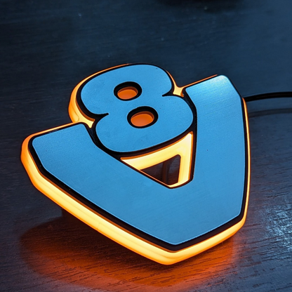 V8 Illuminated Grill Badge (8 cm)