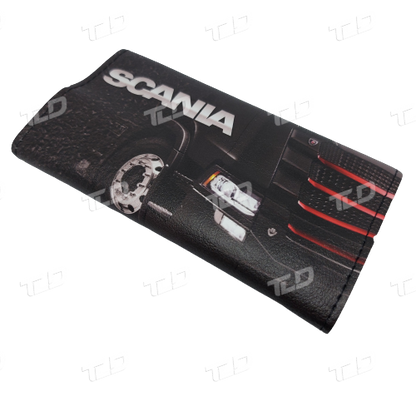 Scania Leather Tobacco Case - TruckLedDesign