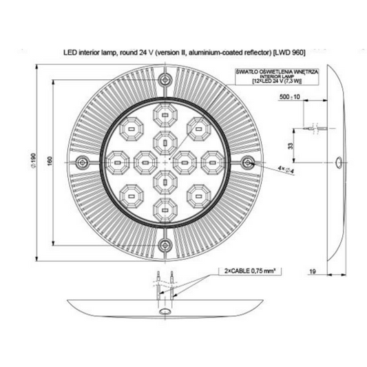 Trailer LED interior lights