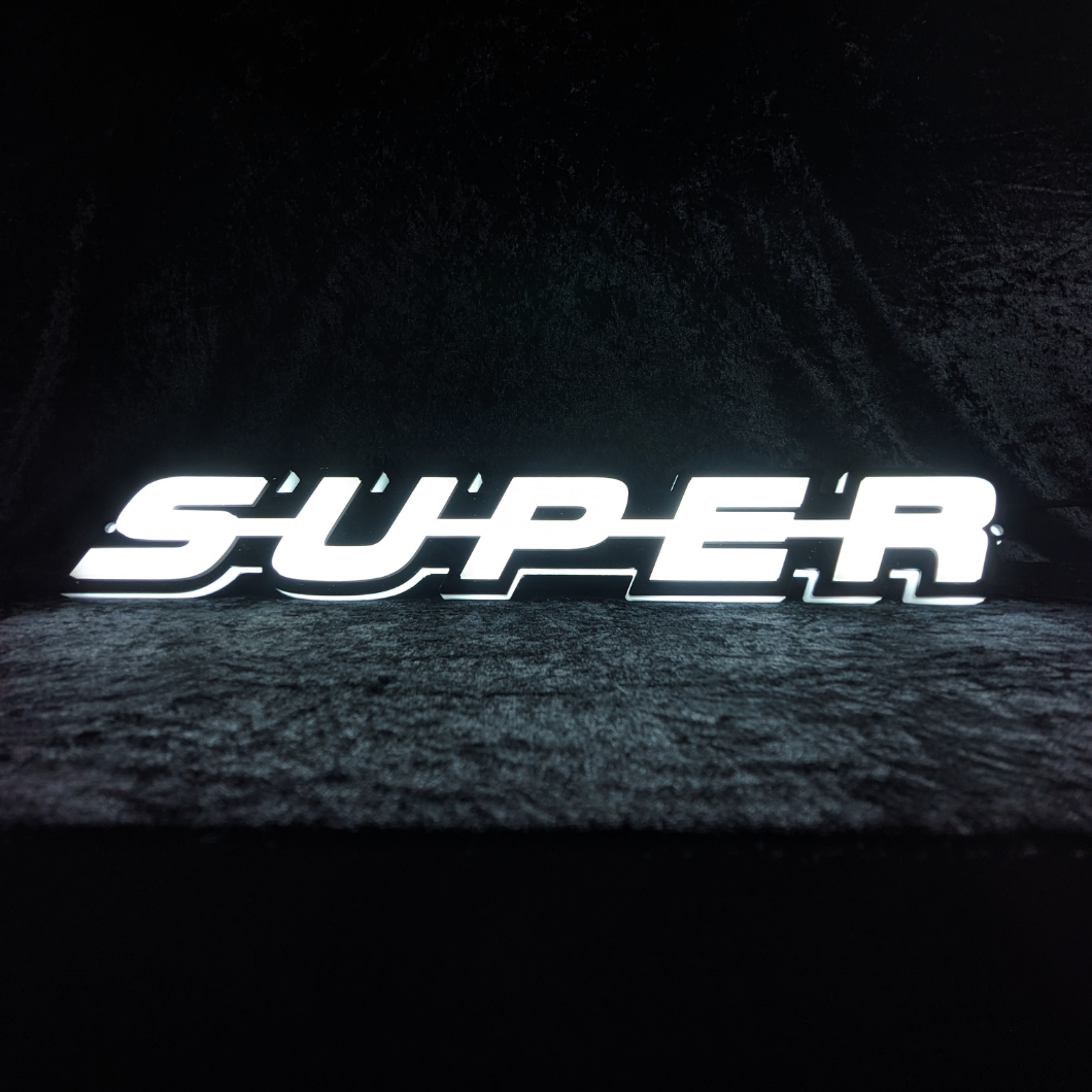 ‘SUPER’ 3D Illuminated Grill Badge