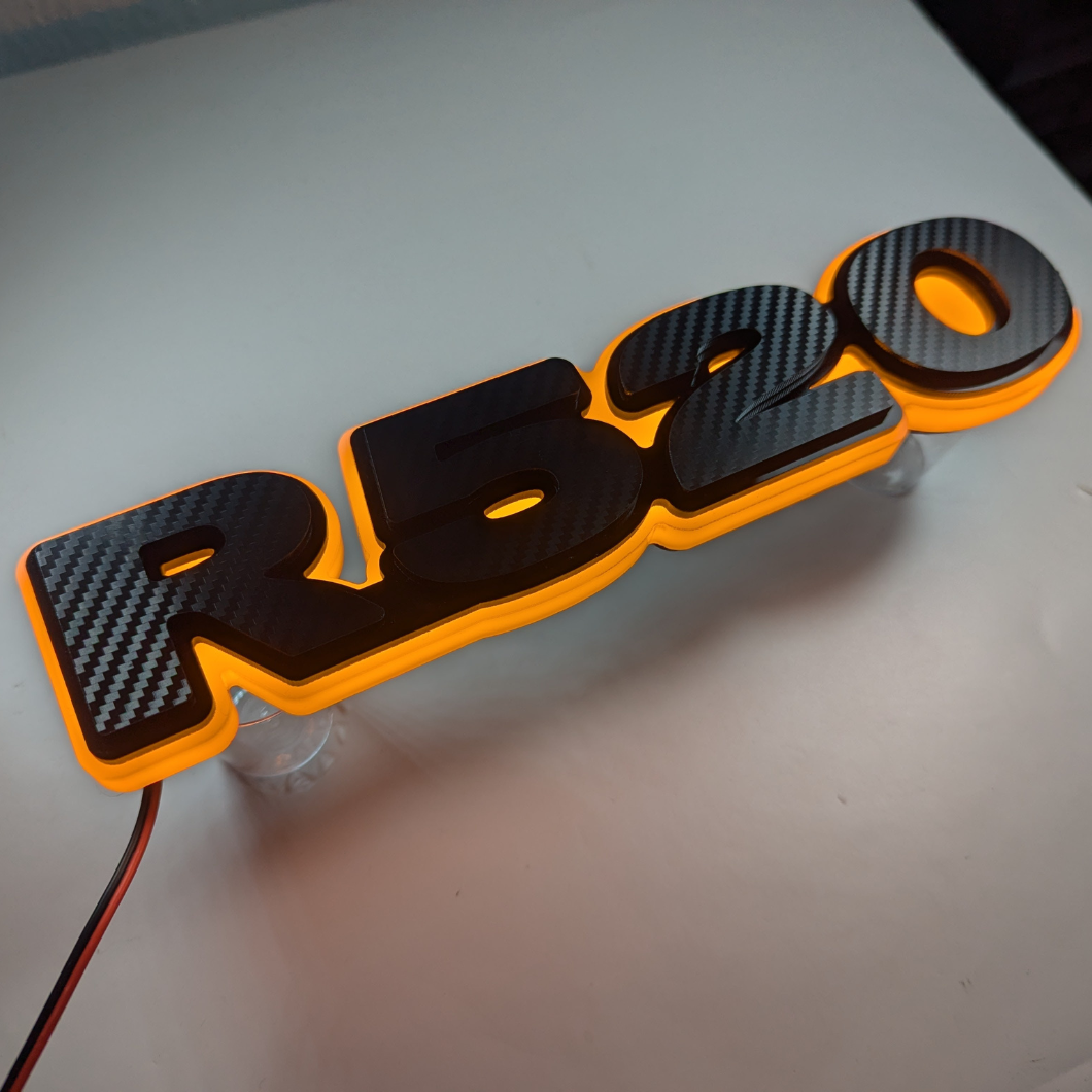 Scania R-Series Illuminated Engine Letters (25 cm) – Older Cabin (2004–2016)