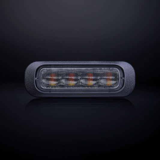 [STRANDS] DARK KNIGHT DIRECTIONAL WARNING LIGHT AMBER 4 LED DARK TINTED GLASS