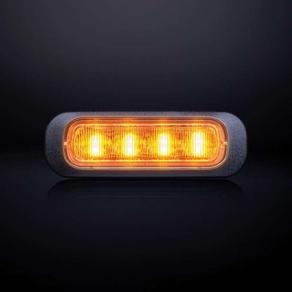 [STRANDS] DARK KNIGHT DIRECTIONAL WARNING LIGHT AMBER 4 LED DARK TINTED GLASS