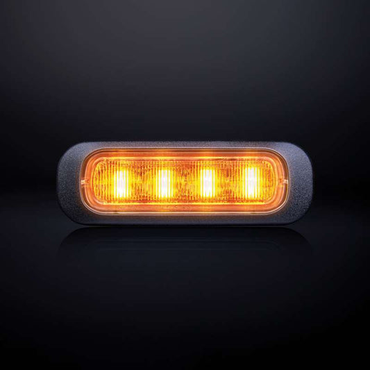 [STRANDS] DARK KNIGHT DIRECTIONAL WARNING LIGHT AMBER 4 LED DARK TINTED GLASS