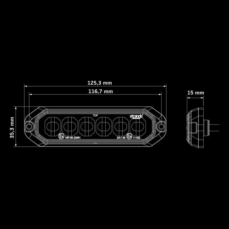 [STRANDS] DARK KNIGHT DUO DIRECTIONAL WARNING LIGHT 6 LED