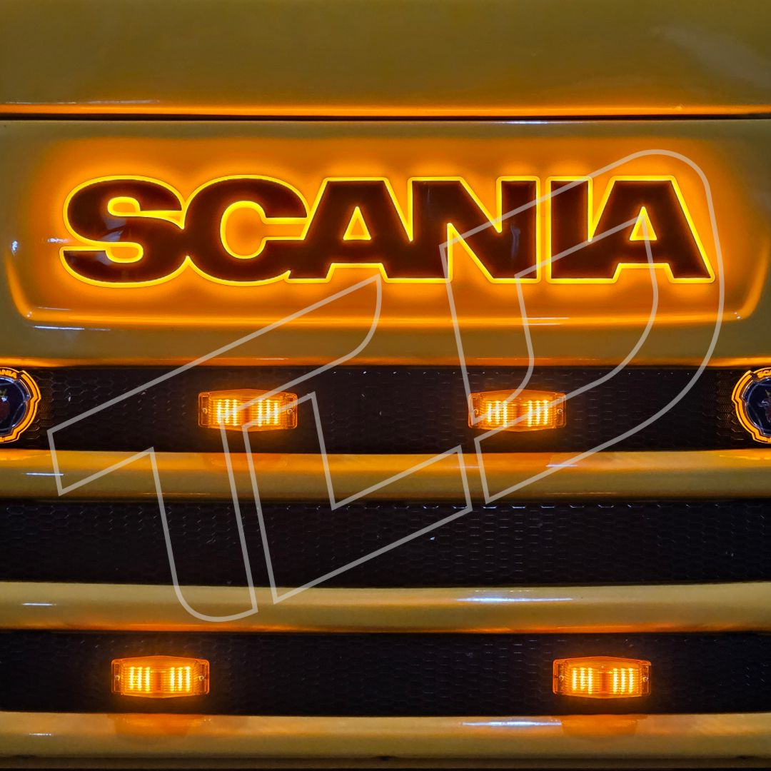 Scania Illuminated Grill Badge – LED Front Letter Sign (83 × 13 cm)