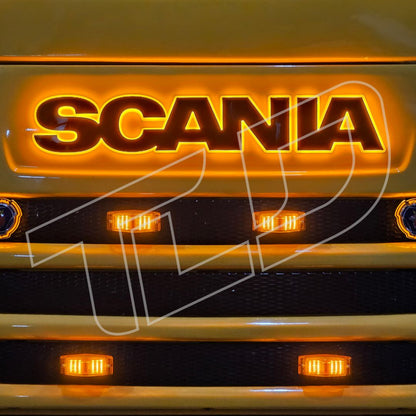 Scania Illuminated Grill Badge – LED Front Letter Sign (83 × 13 cm)