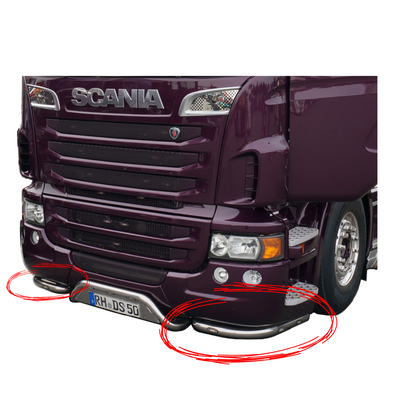 Stainless Steel Bumper Bar | Scania R Series | High bumper