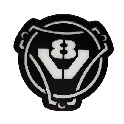 Scania V8 illuminated mask emblem - TruckLedDesign