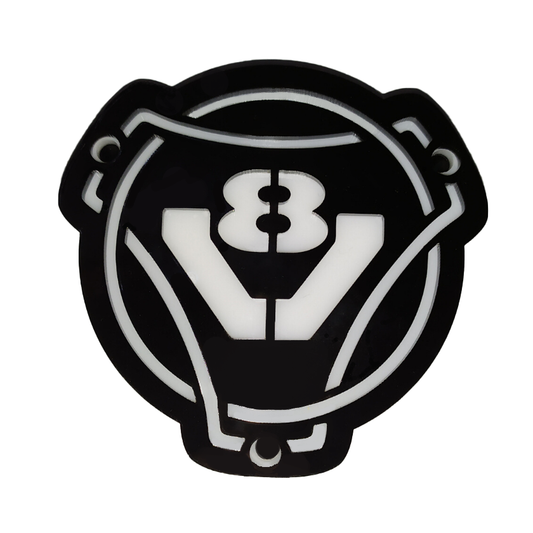 Scania V8 illuminated mask emblem - TruckLedDesign