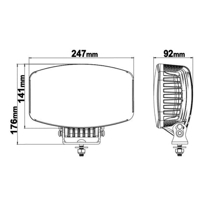 [LEDSON] Orion10+ Gen2 LED Auxiliary Light 100W Yellow / White position light
