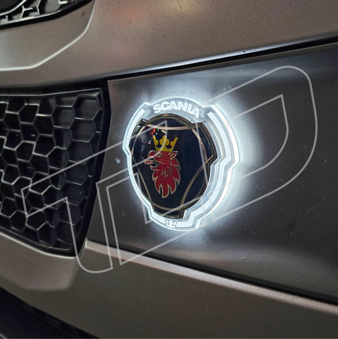 Illuminated Grill Emblem – LED Engraved Acrylic Badge