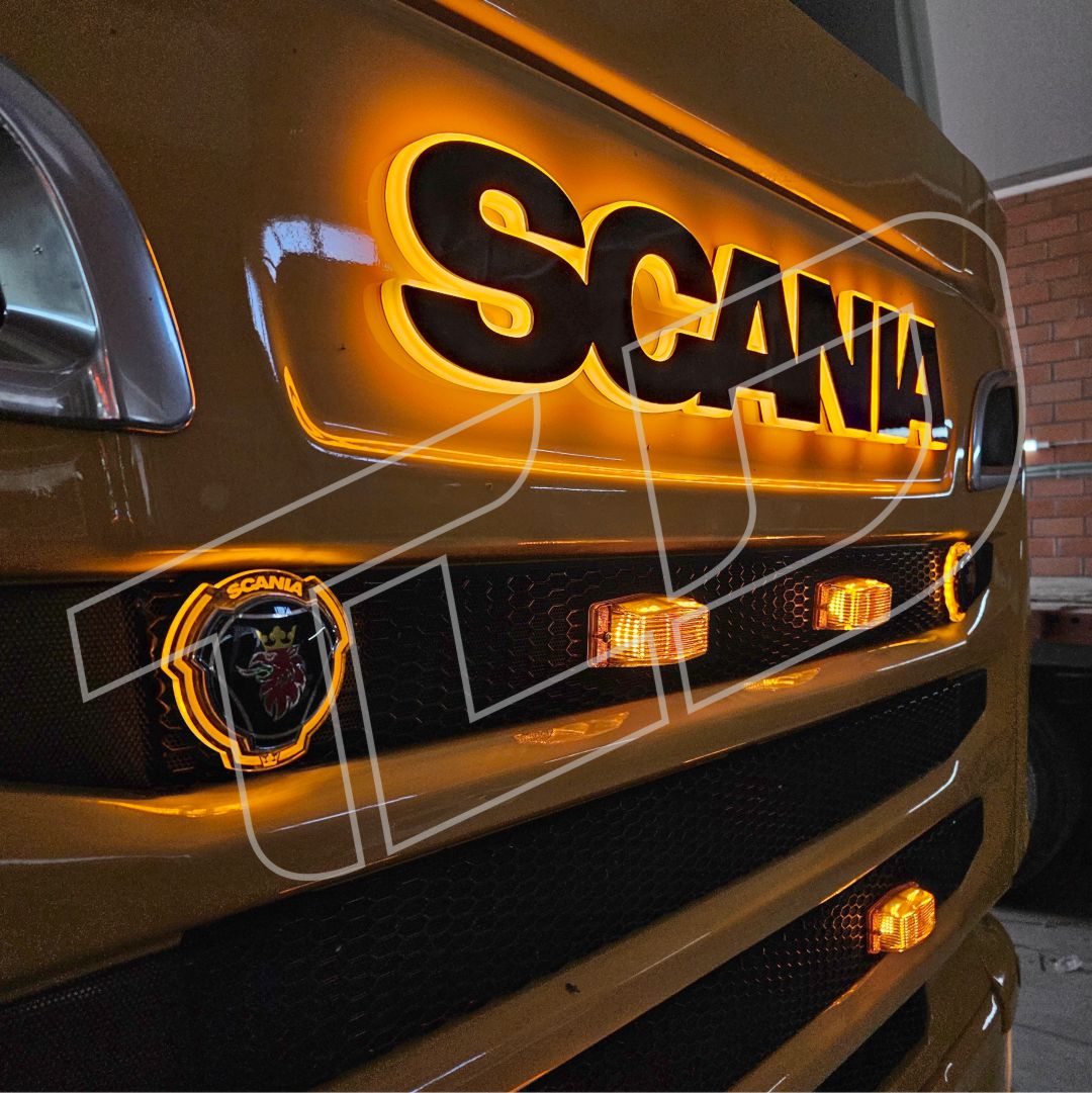 Illuminated Grill Emblem – LED Engraved Acrylic Badge