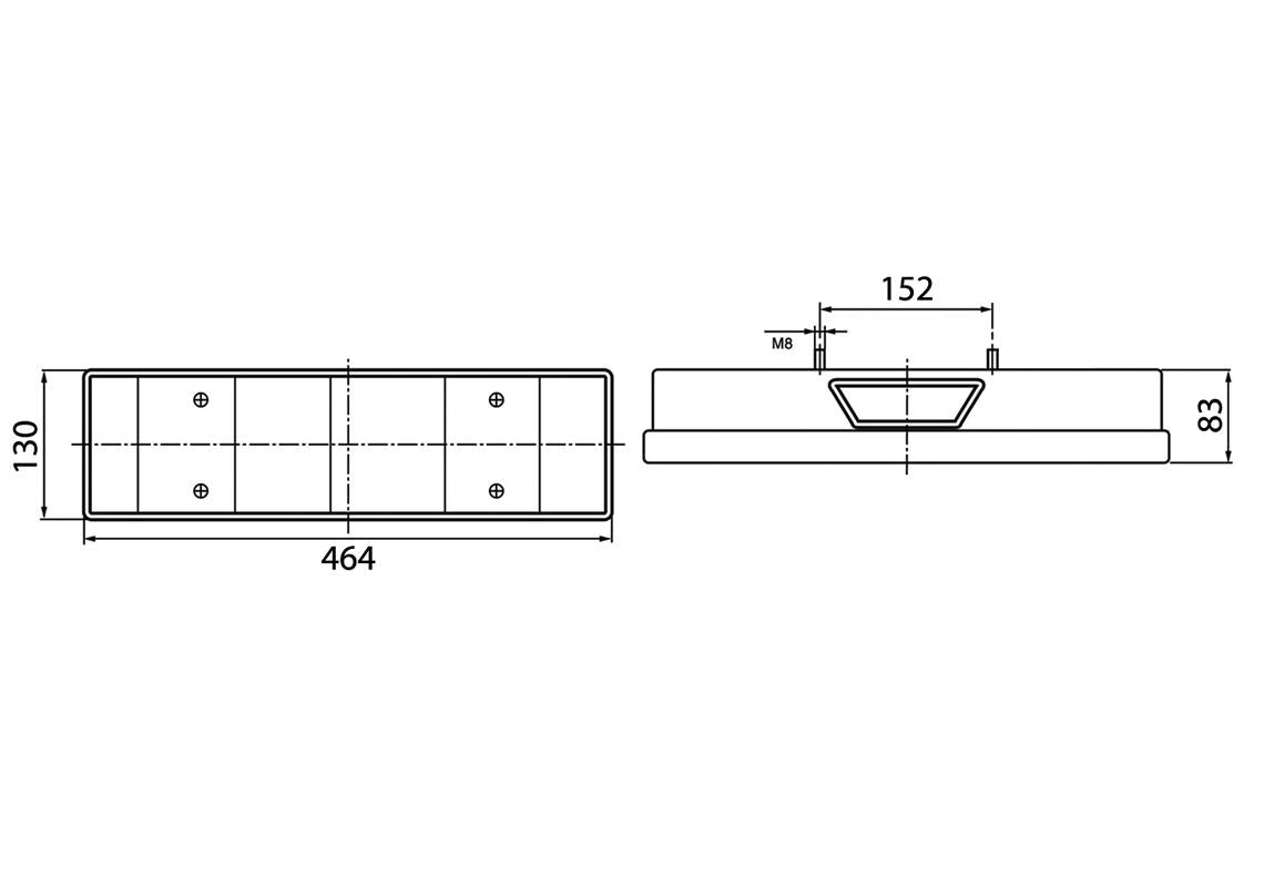 [VIGNAL] LC7 - Rear Lamp with AMP 1.5 - 7 Pin Side Connector
