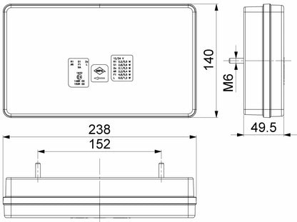 [HORPOL] Rear multifunction LED - NEON Taillight (Trailer)