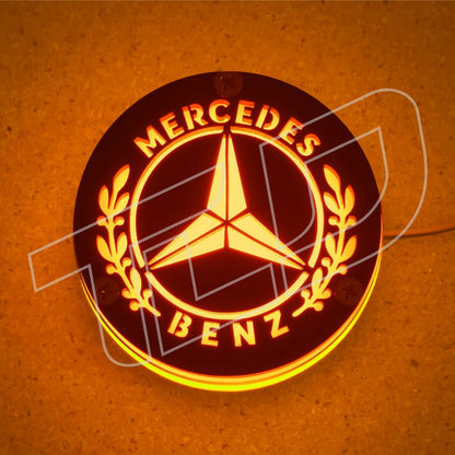 |TLD| Mercedes illuminated badge (8cm)