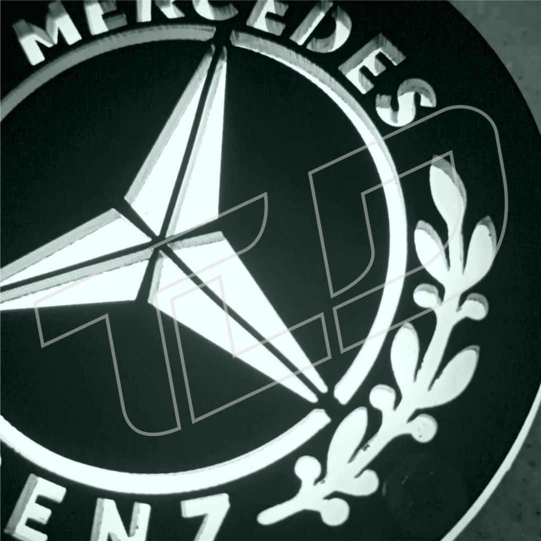 |TLD| Mercedes illuminated badge (8cm)
