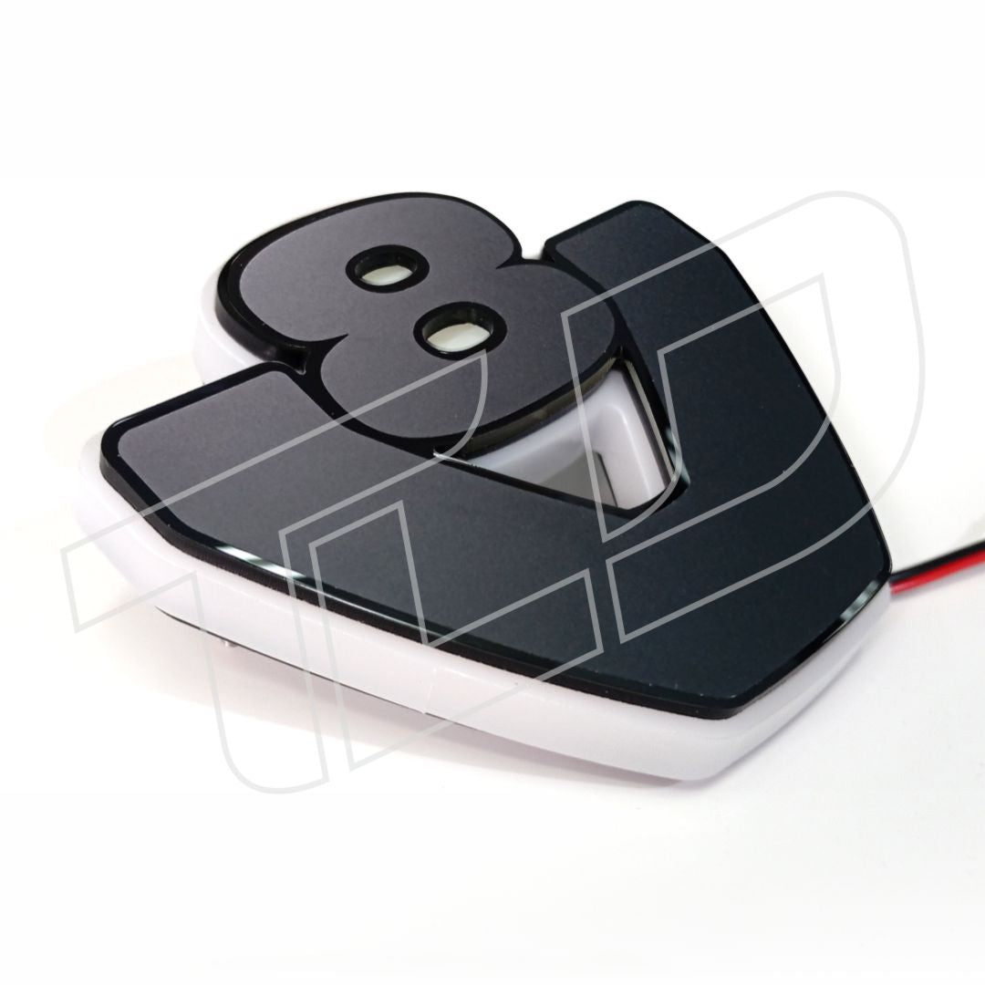 V8 Illuminated Grill Badge (8 cm)